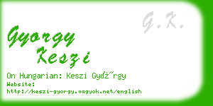 gyorgy keszi business card